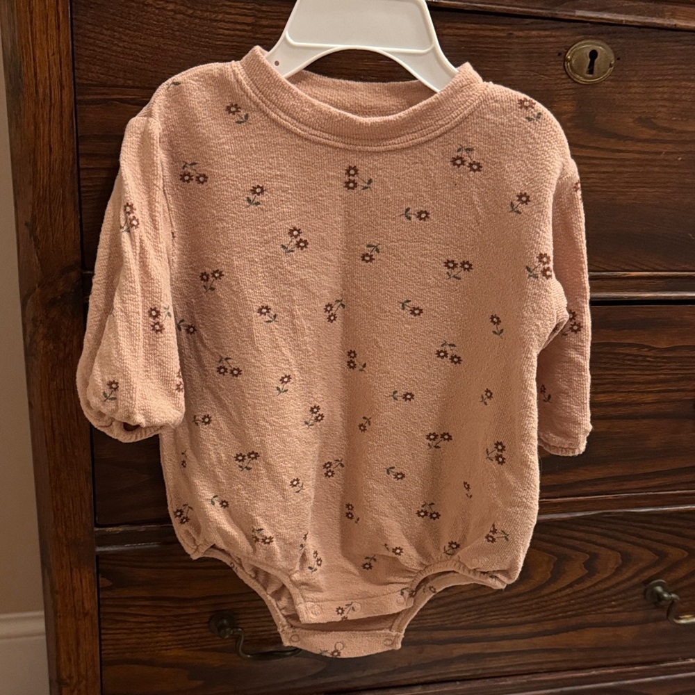 Rylee + Cru Blush Floral Baby Outfit